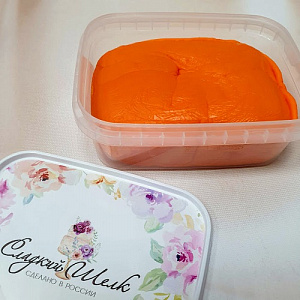 Мастика Сладкий шёлк, оранжевая 0,25 кг