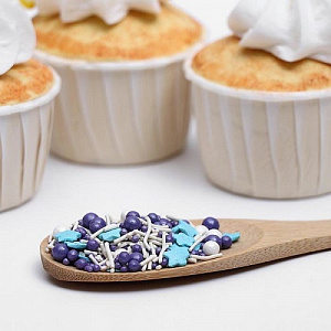 Кондитерская посыпка Микс Синие звезды, 50 г