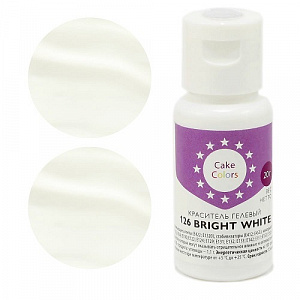 Краситель гелевый Cake colors 126 BRIGHT WHITE